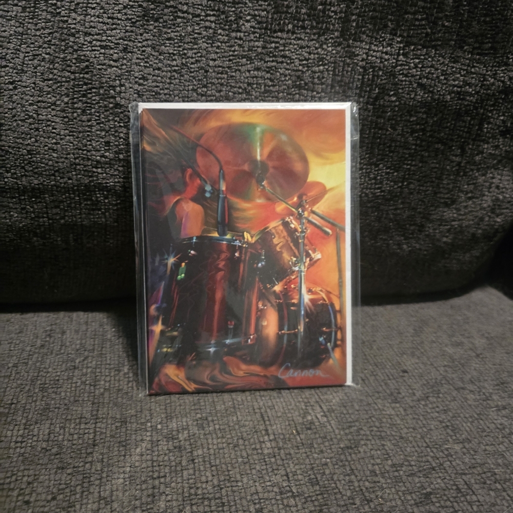 Bam! By Karen Cannon Drum Artwork Greeting Cards (5)